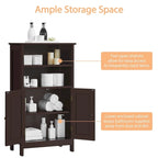 Meuble de Rangement de Salle de Bain Yaheetech à 5 Étages avec Étagère Réglable