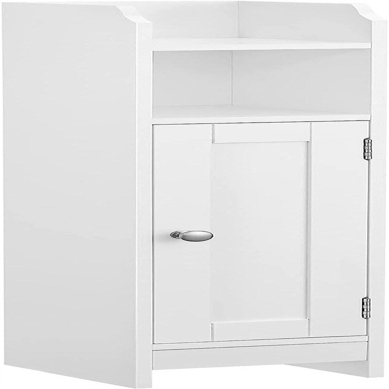 Meuble de rangement d'angle au sol pour petite salle de bain