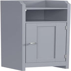 Meuble de rangement d'angle au sol pour petite salle de bain