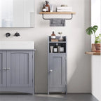 Meuble de rangement d'angle au sol pour petite salle de bain