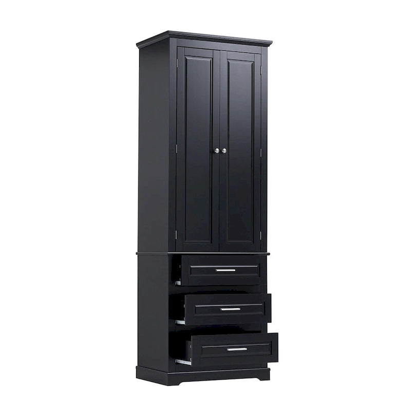 Meuble de rangement haut à trois tiroirs pour salle de bain/bureau