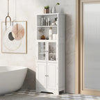 Meuble de rangement haut avec étagères et portes, panneau MDF