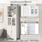 Meuble de rangement haut avec étagères et portes, panneau MDF