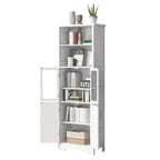 Meuble de rangement haut avec étagères et portes, panneau MDF
