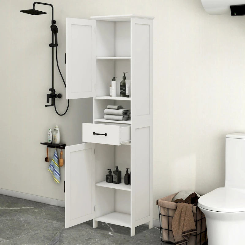 Double Door Narrow Height Slim Floor Standing Cabinet