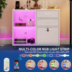 Moasis Classeur mobile à LED 3 tiroirs avec station de charge compatible format A4/Lettre