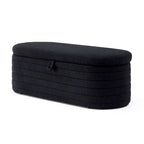 Banc de bout de lit moderne avec rangement, tissu sherpa capitonné, grand banc de rangement, pouf, tabouret à chaussures, long banc pour chambre à coucher