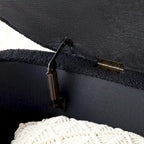 Banc de bout de lit moderne avec rangement, tissu sherpa capitonné, grand banc de rangement, pouf, tabouret à chaussures, long banc pour chambre à coucher