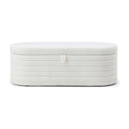 Banc de bout de lit moderne avec rangement, tissu sherpa capitonné, grand banc de rangement, pouf, tabouret à chaussures, long banc pour chambre à coucher