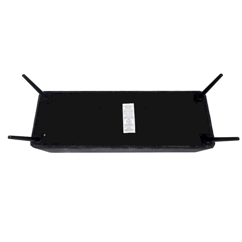 Banc de rangement en velours rayé de 112 cm, capacité de 136 kg, pieds en métal, style bout de lit ou entrée